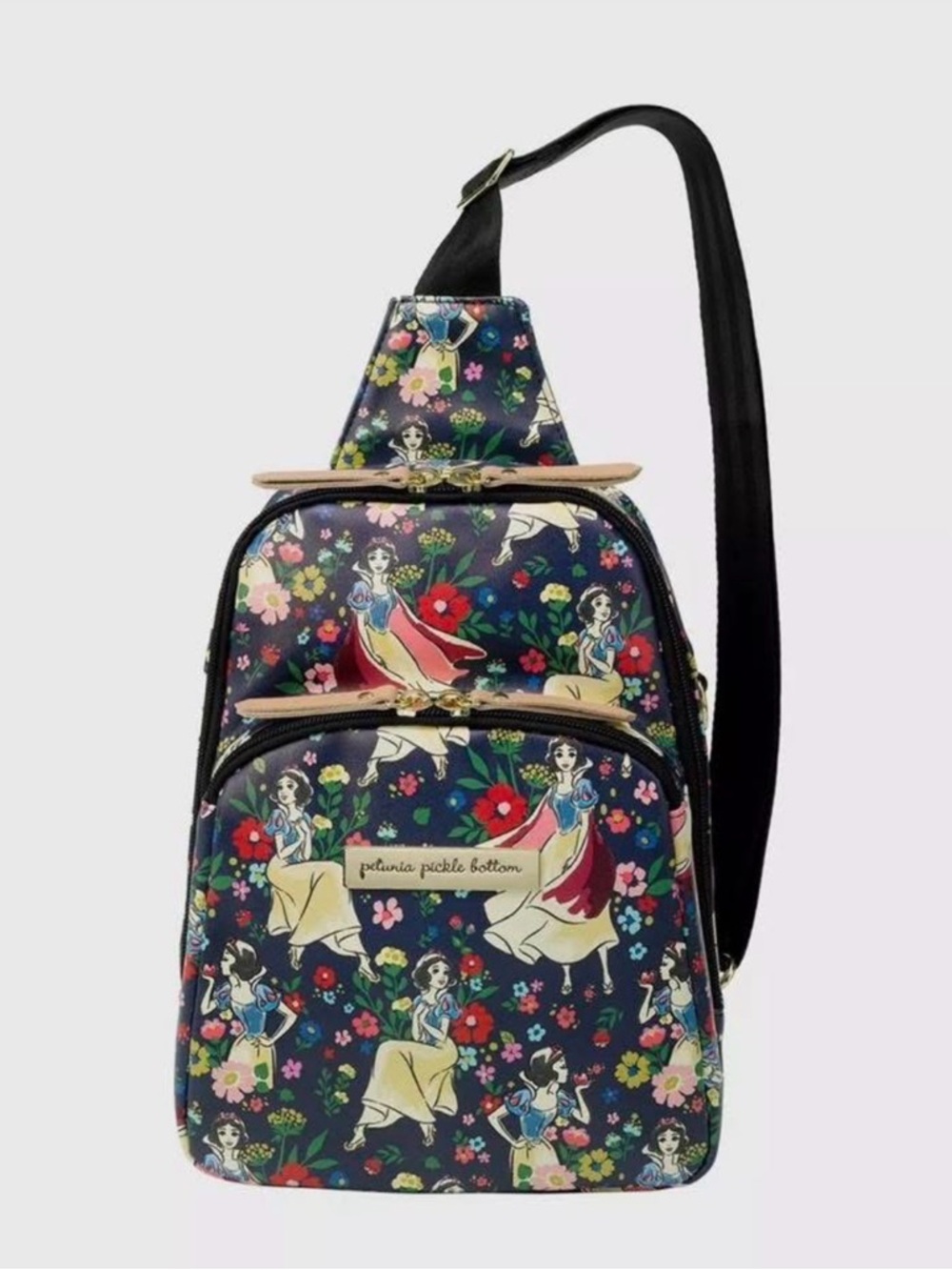 Petunia Pickle Bottom Navy Floral Snow White Print Crossbody Sling